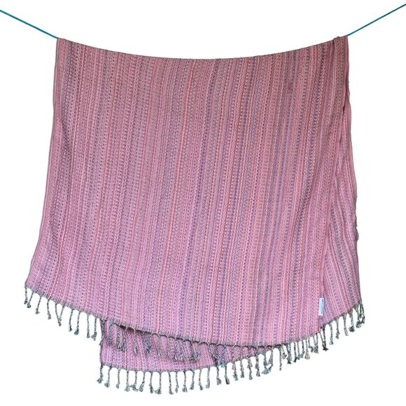 Salt Rag Beach Towel - "Pink Hippie Rag" [Sand Free Turkish Beach Towel] - Picture 4 of 4